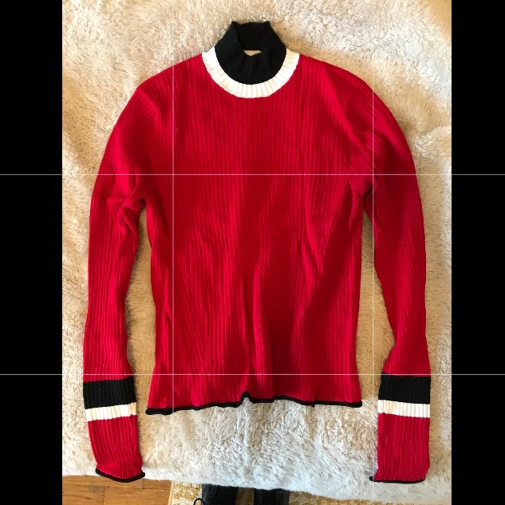 Red turtle neck Zara sweater
